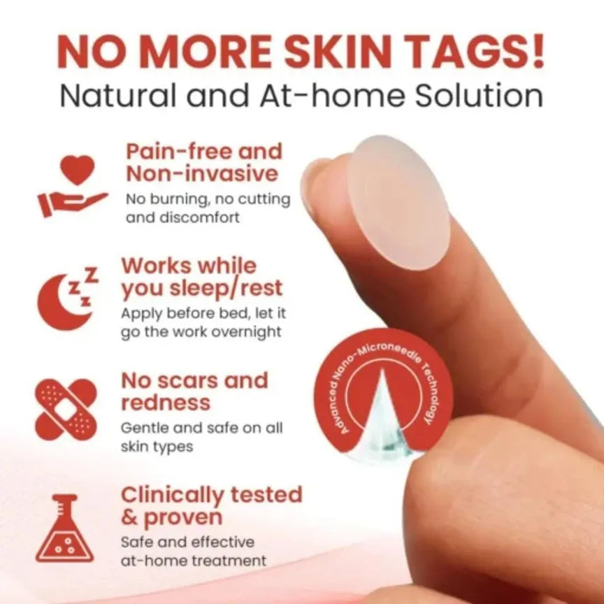 DermaSmooth Skin Tag Remover Patch – Fast, Safe & Painless Solution - Derma Smooth Skin Tag Remover Patch - Fast and Effective-No Burning or Freezing Required