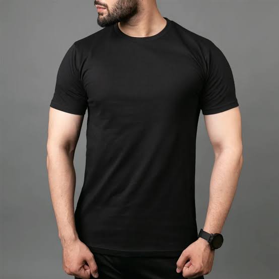 Plain Black T-shirt For Men