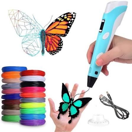 3D Pen/3D Pen Filament Refills pgrade Intelligent 3D Printing Pen with Smoother Experience 3D Art Printing Printer Pen